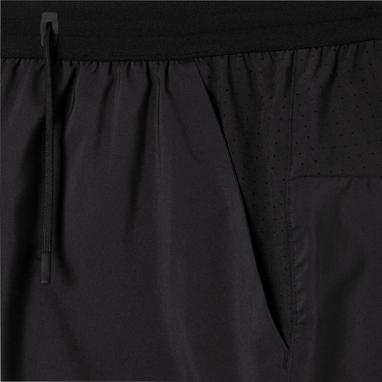 Celana Pendek Lari Breathable Pria Dry+ - hitam
