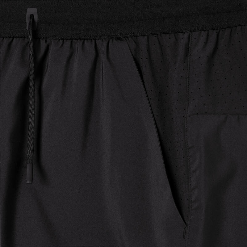男款二合一透氣跑步短褲 Dry 550－黑色