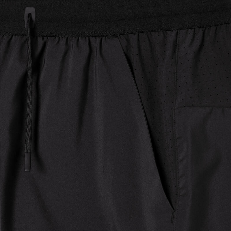 Short de running homme - kiprun run 500 dry noir