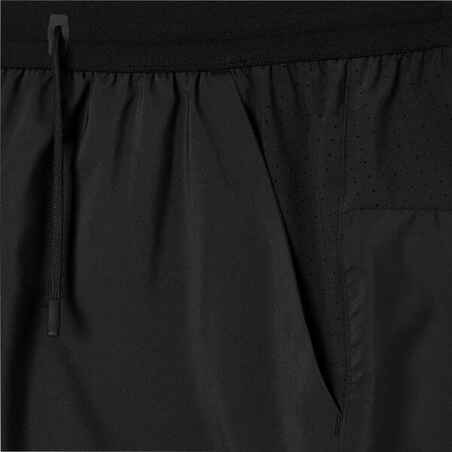 Vyriški bėgimo orui laidūs šortai „Dry+“, juodi