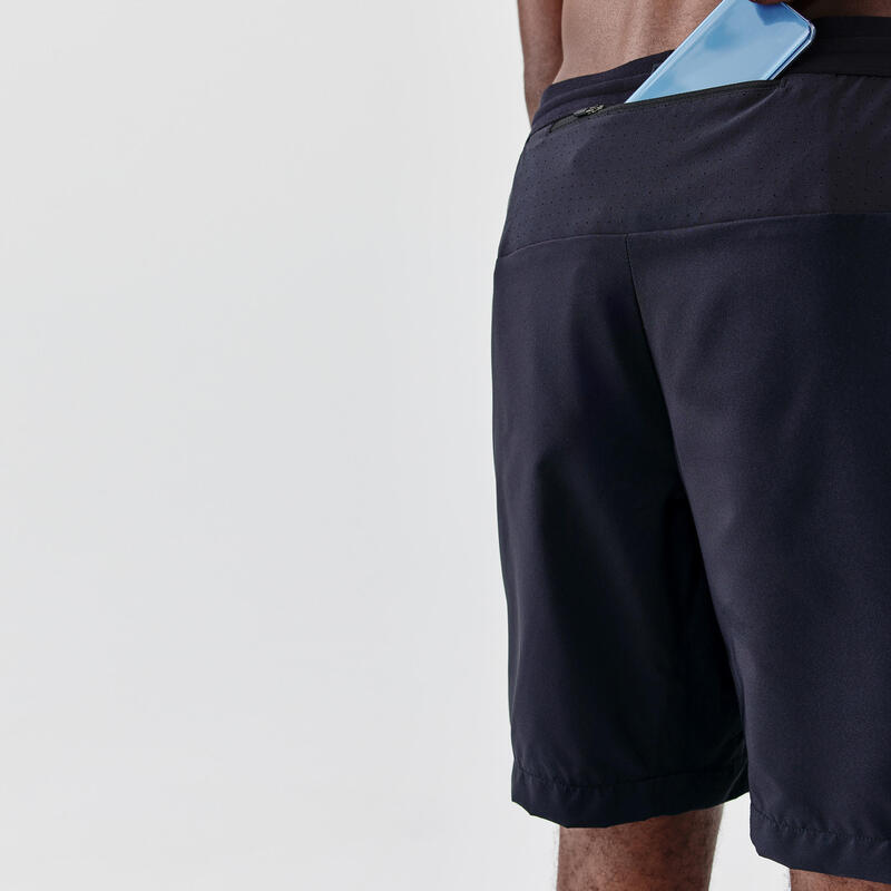 Short de running homme - kiprun run 500 dry noir