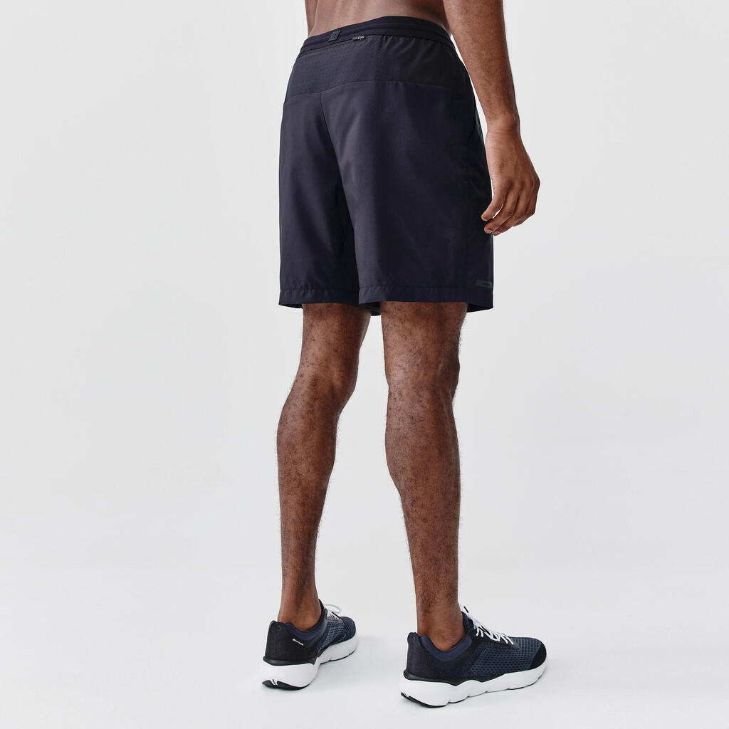 Short de running verde oscuro grisáceo para hombre Kiprun Run 500 Dry 