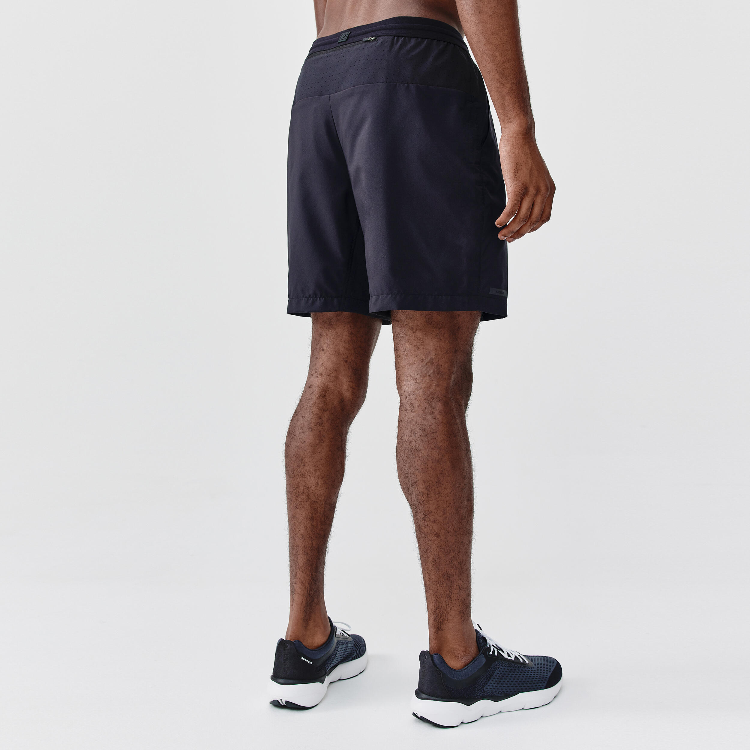 Men's Running Shorts - Dry+ Black - Black - Kiprun - Decathlon