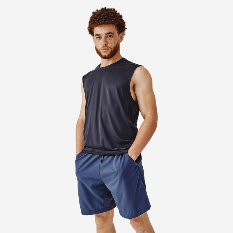 Men's Running Breathable Shorts Dry+ Black KALENJI Decathlon