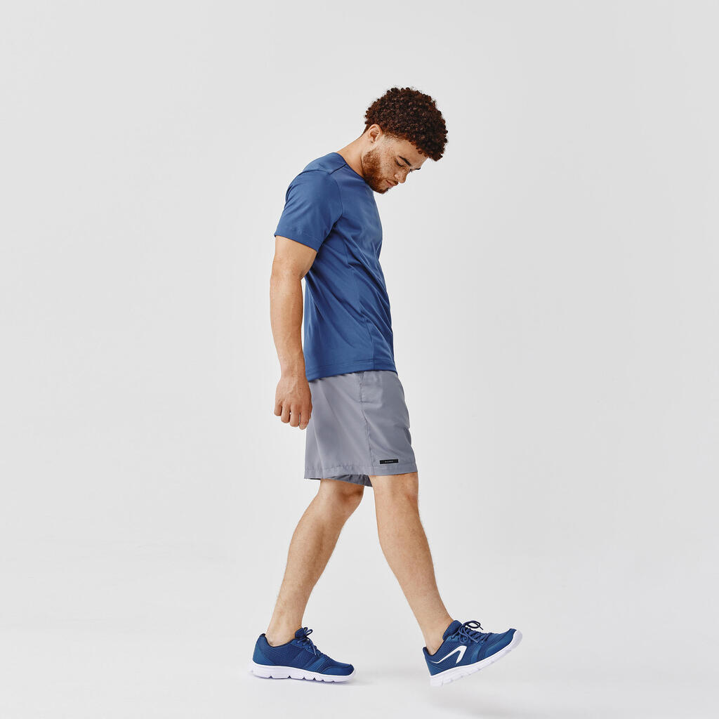 T-shirt de running respirant homme - kiprun run 100 dry bleu foncé