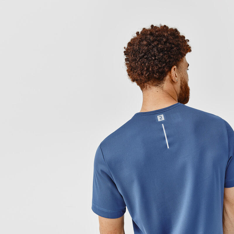 Ademend hardloopshirt voor heren Dry blauw