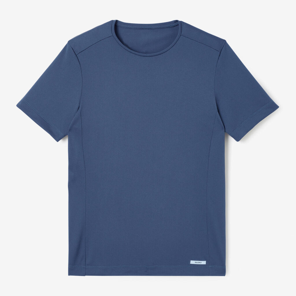 T-shirt de running respirant homme - kiprun run 100 dry bleu foncé