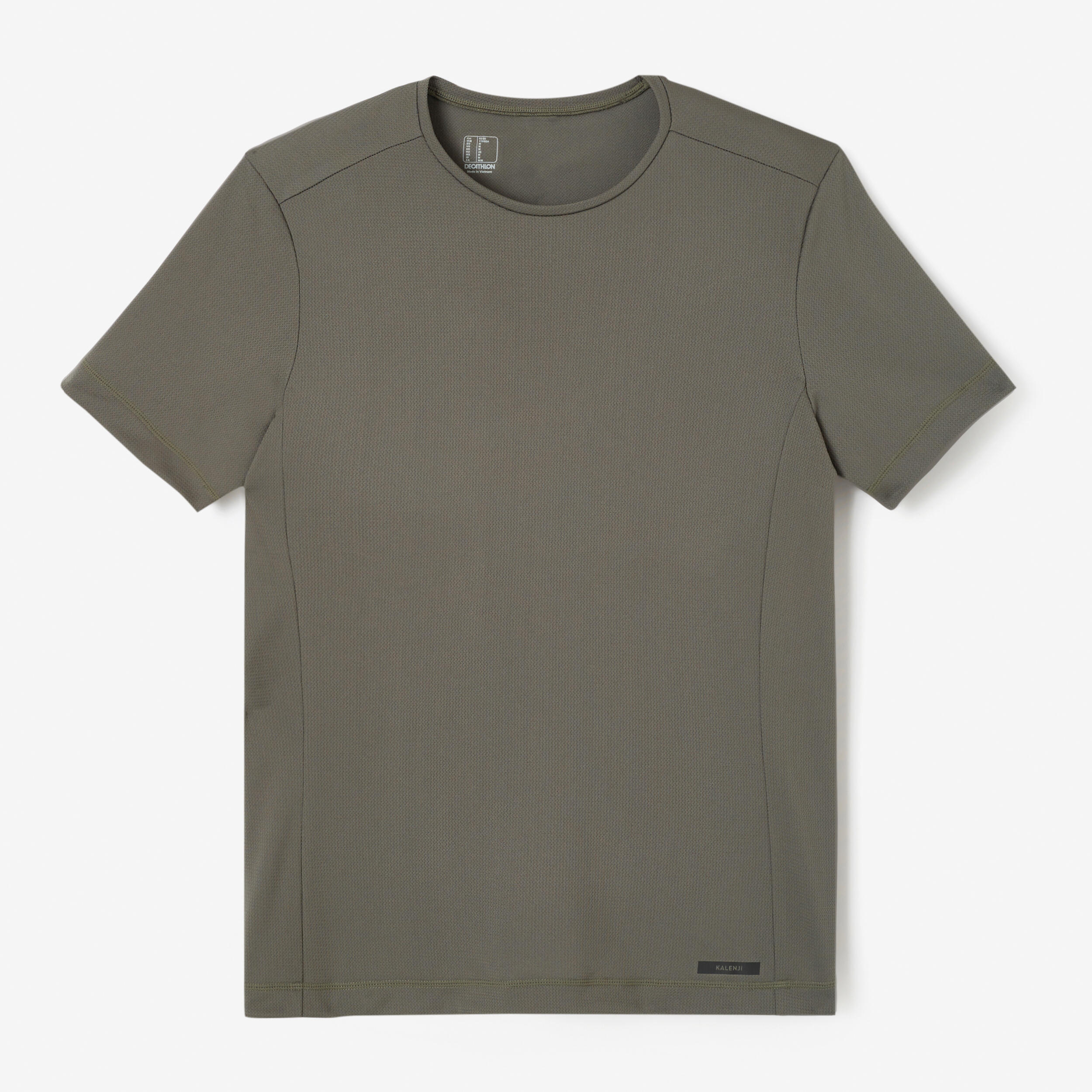 Dry Men's Breathable Running T-Shirt - Grey Khaki 7/8