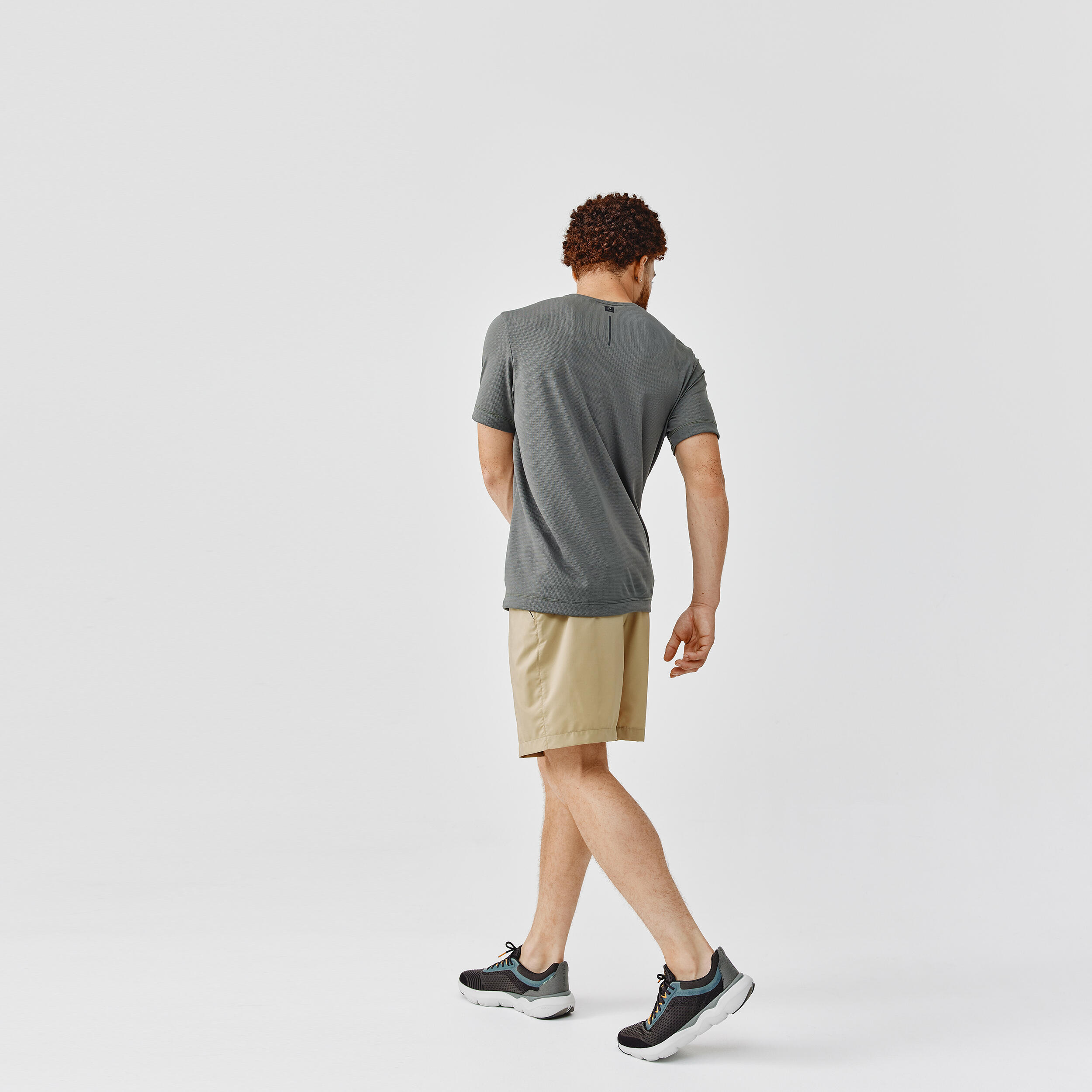 Dry Men's Breathable Running T-Shirt - Grey Khaki 6/8