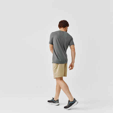T-shirt running respirant homme - Dry kaki cendré