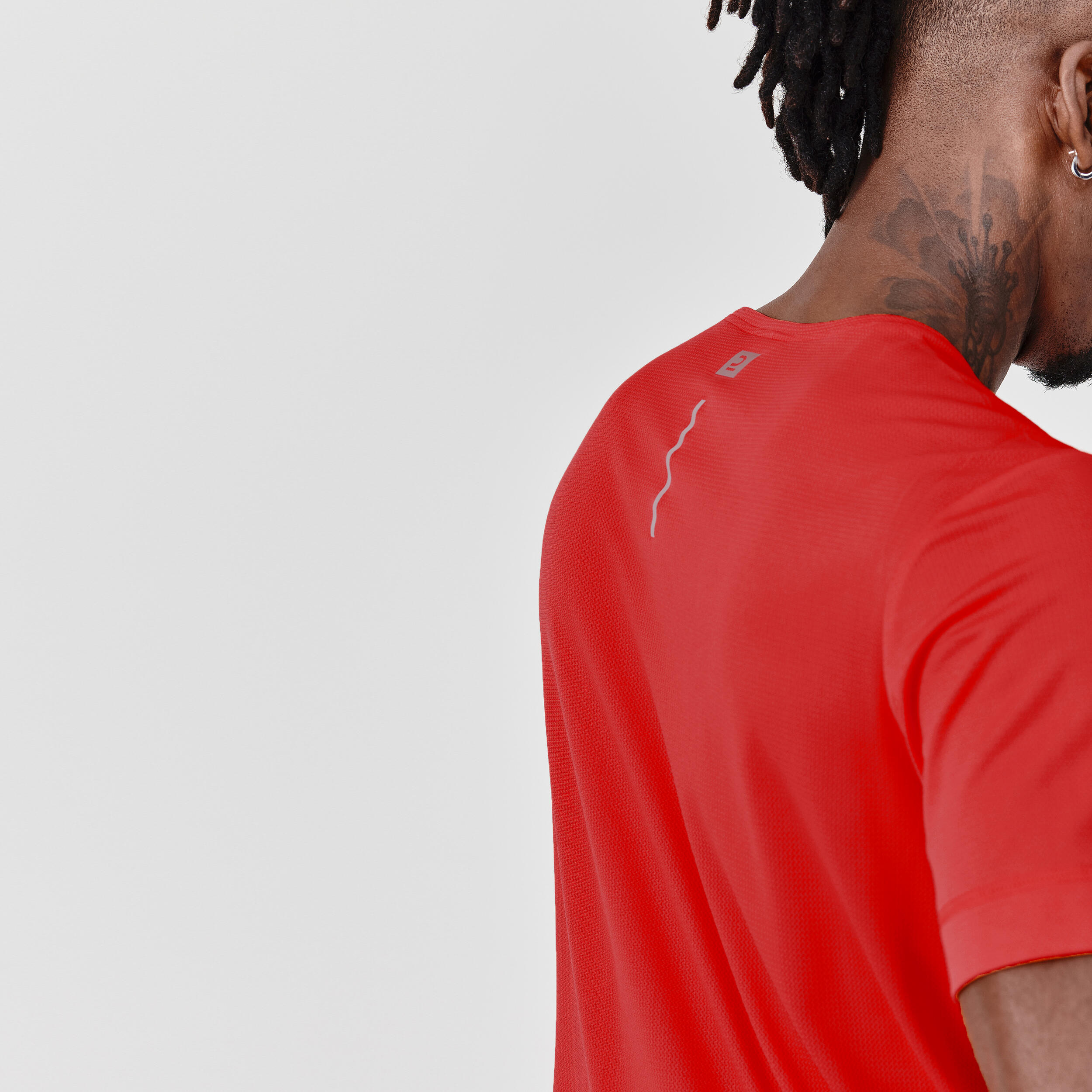 T shirt rouge discount decathlon