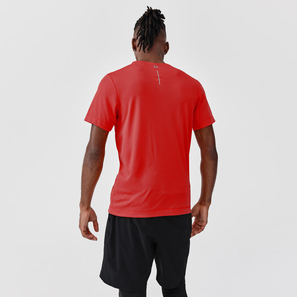 T-shirt de running respirant Homme - KIPRUN 100 Dry Rouge