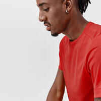 Camiseta running transpirable Hombre Kiprun 100 Dry Rojo