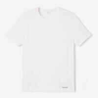 Camiseta running transpirable Hombre - KIPRUN 100 Dry Blanco 
