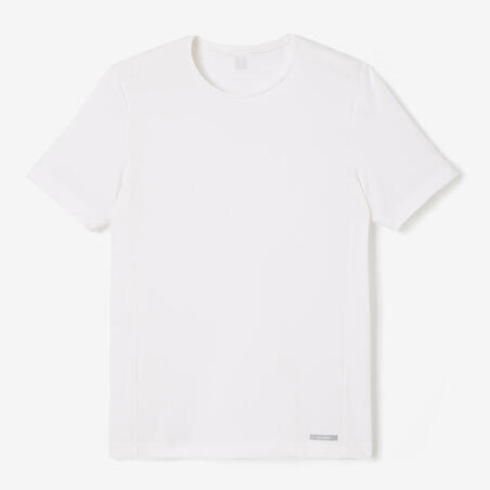 T-shirt de running respirant Homme - KIPRUN 100 Dry Blanc