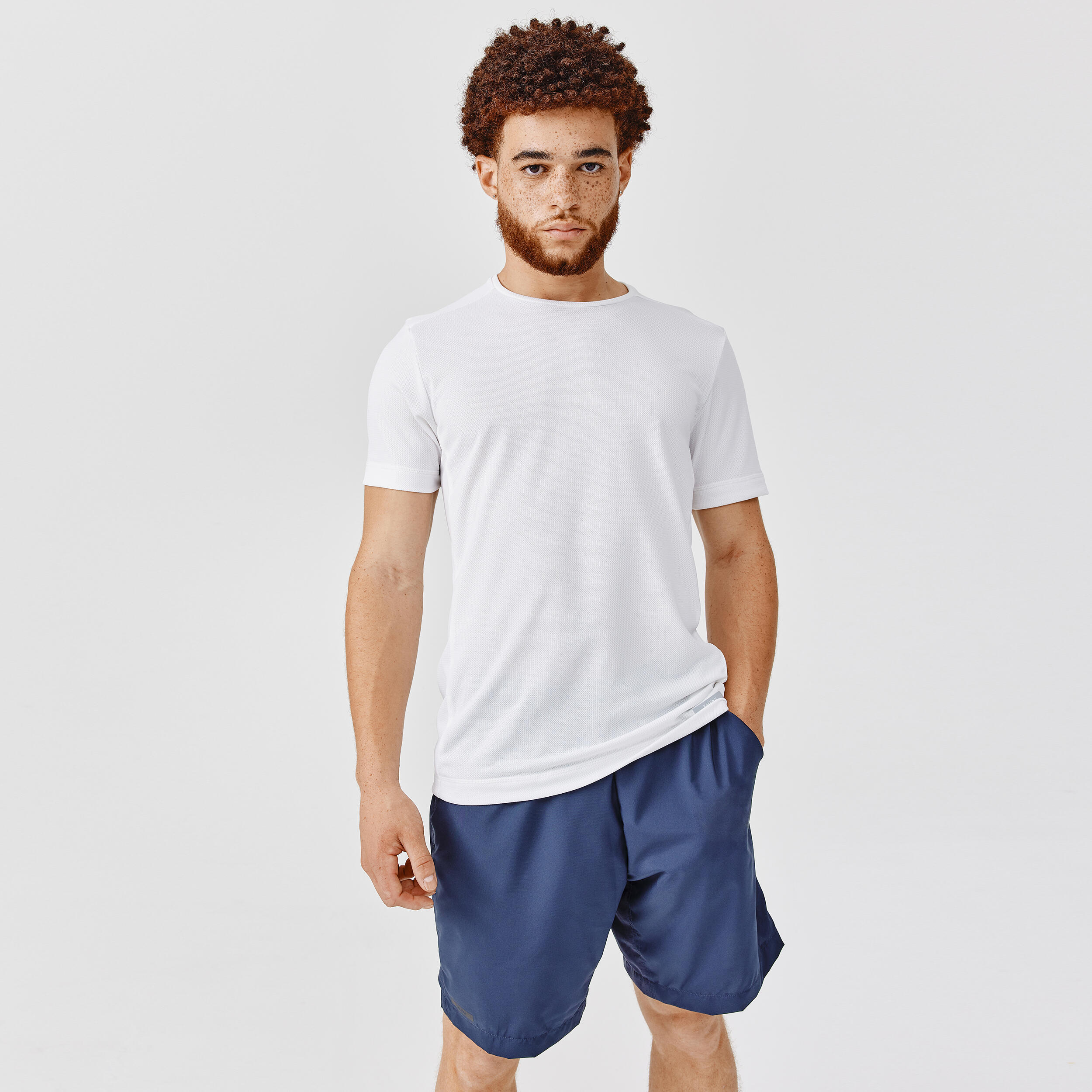 DECATHLON Camiseta running transpirable Hombre - KIPRUN 100 Dry Blanco 