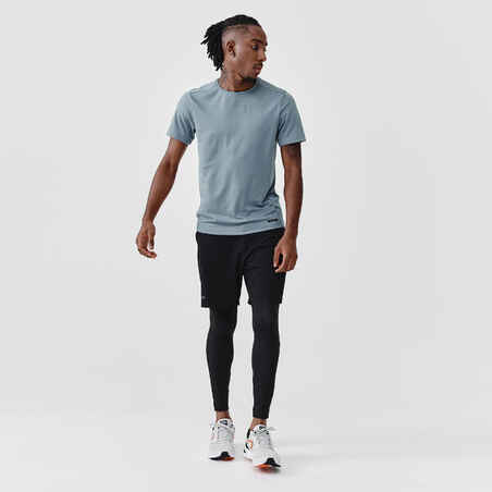 Dry Men's breathable running T-shirt - pebble grey