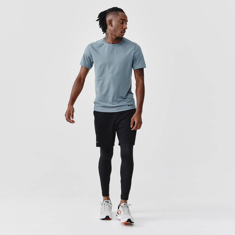 Dry Men's breathable running T-shirt - pebble grey