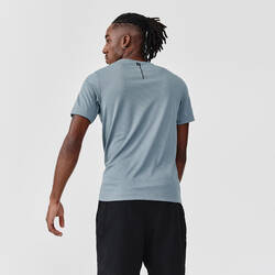 Dry Men's breathable running T-shirt - pebble grey