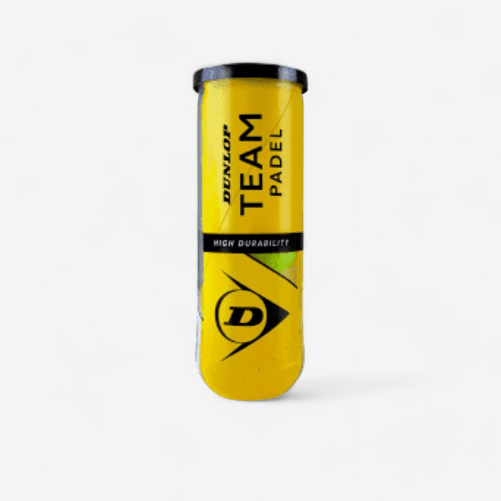 DUNLOP Palline padel pressurizzate Dunlop TEAM PADEL x3