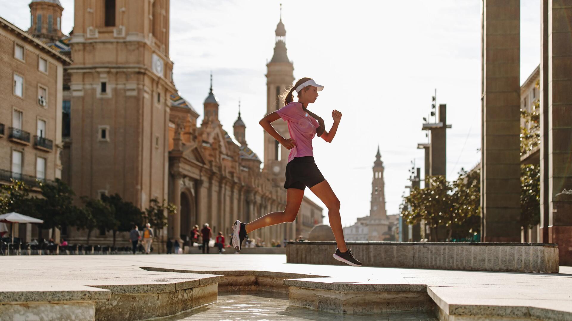 T-shirt running respirant femme - Dry+ Breath rose