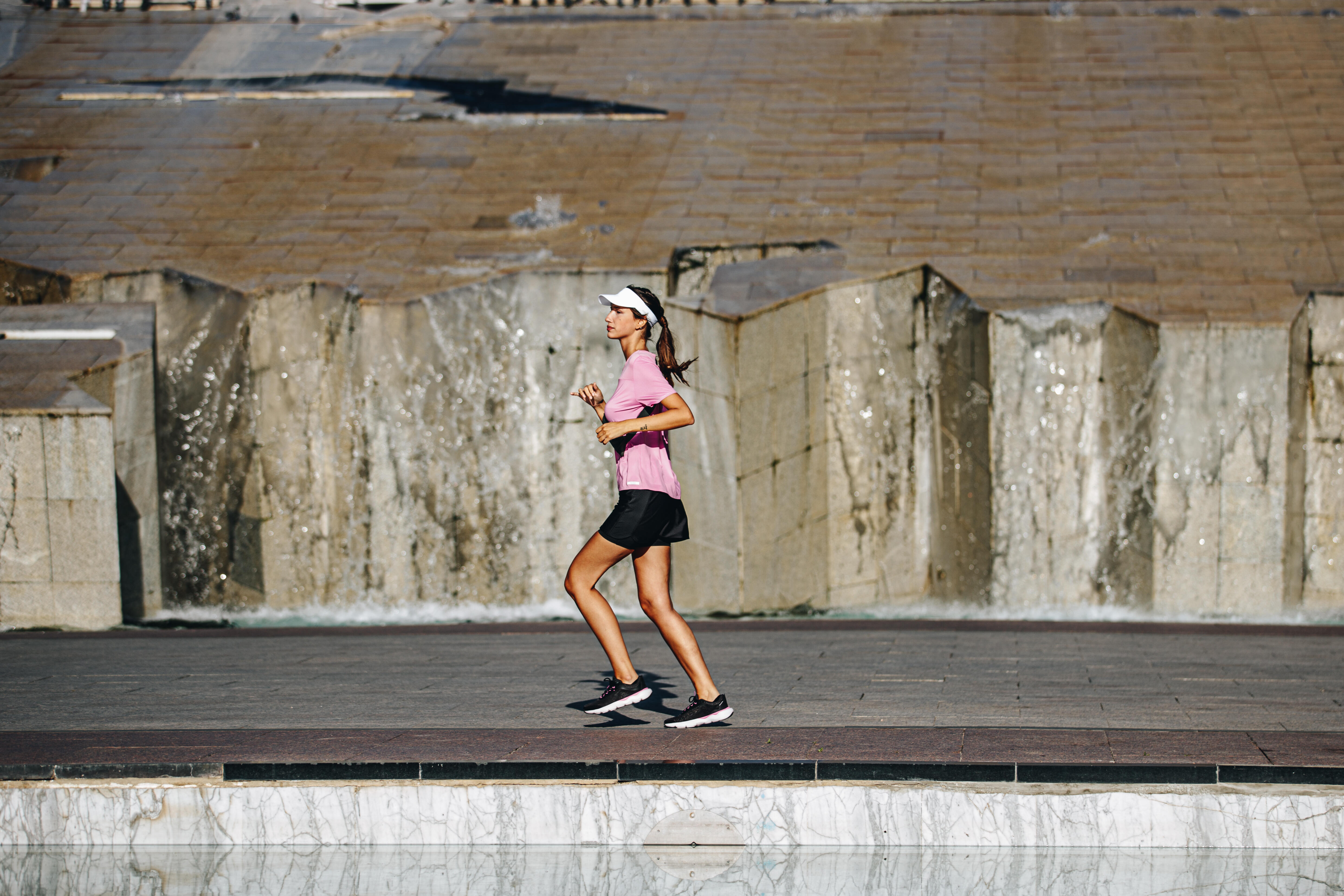 Women’s Running Shoes - Jogflow 500.1 Black/Pink - KALENJI