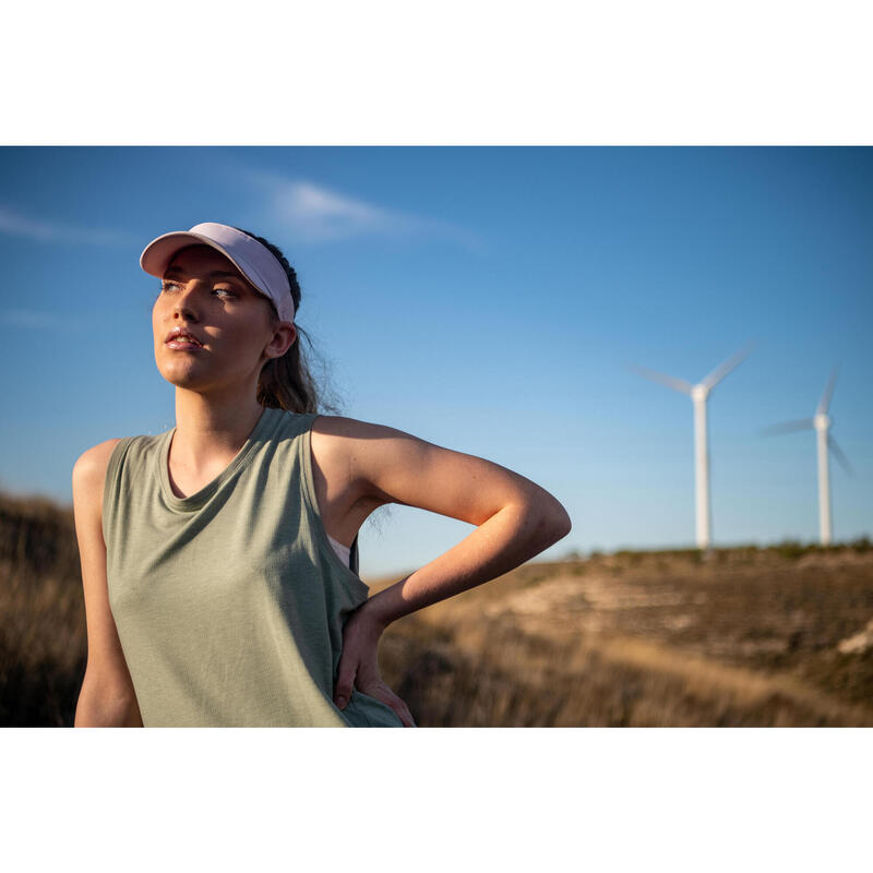 Top de Alças Corrida Respirável Mulher Soft Caqui