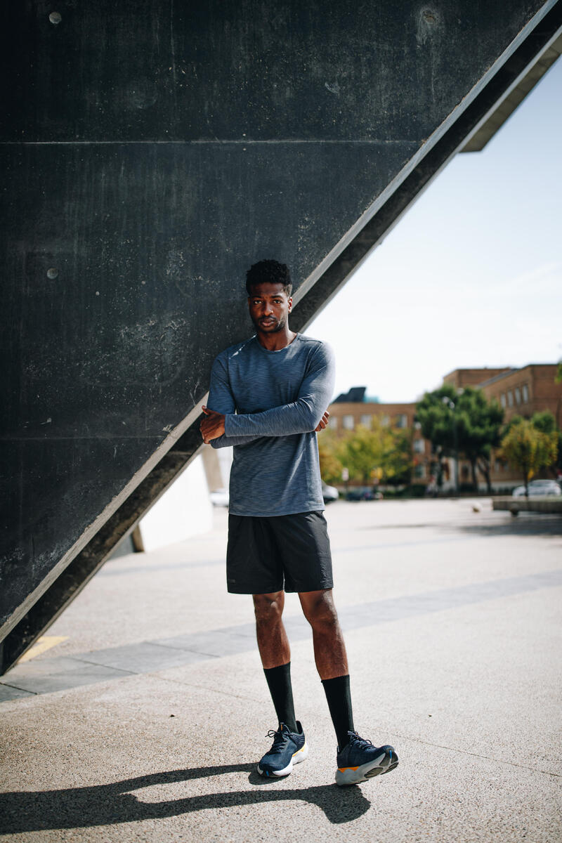 Calções de Corrida Respiráveis Dry+ Homem Preto