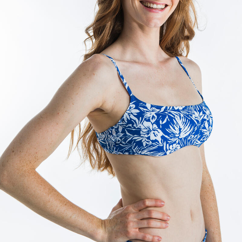 Top bikini Mujer tirantes Roxy azul tropical
