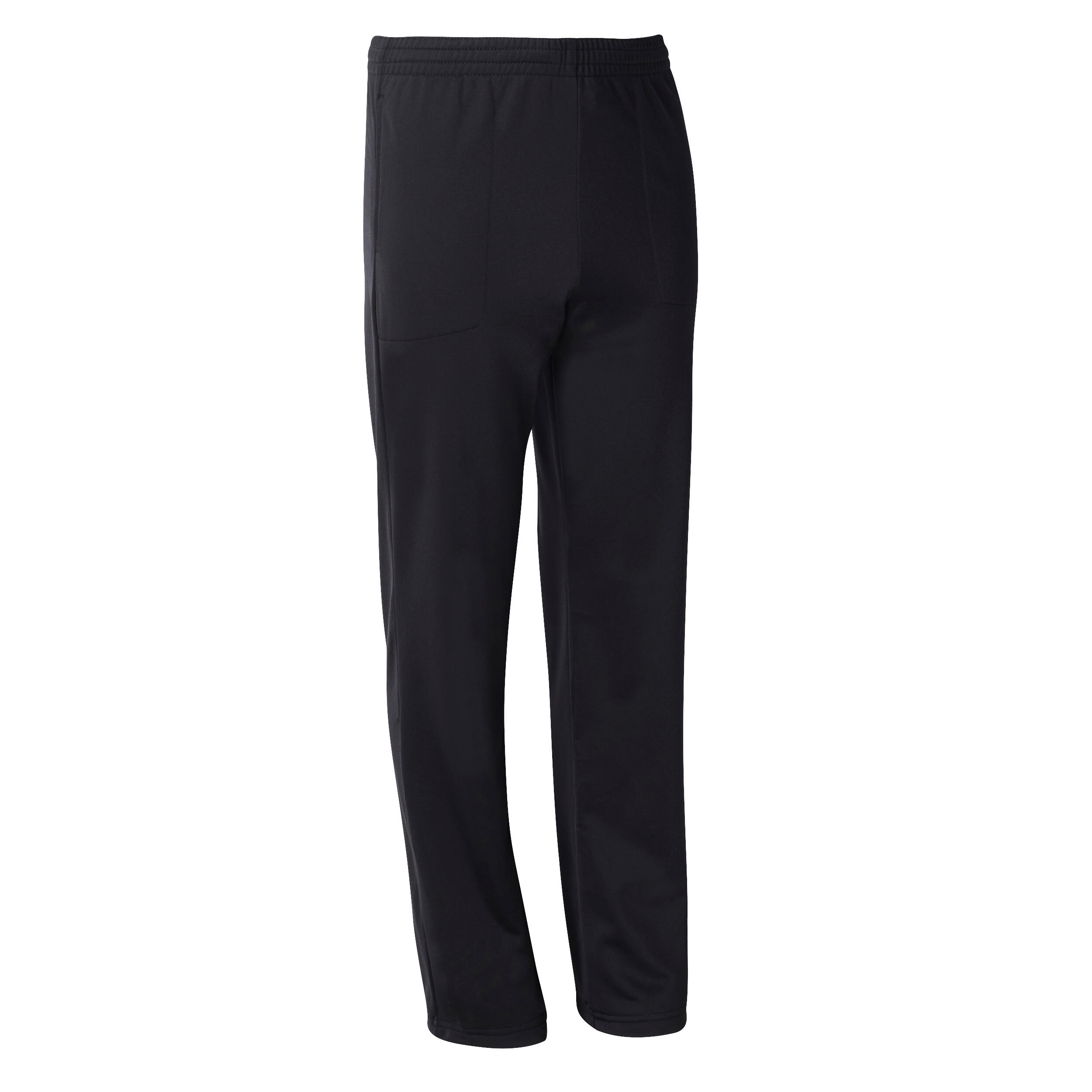 Kids' Warm Breathable Synthetic Jogging Bottoms - Black 1/6