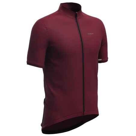 Maillot Ciclismo Carretera RC500 Hombre Burdeos Manga Corta Verano