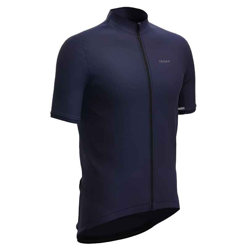 Short-Sleeved Road Cycling Jersey RC500 - Navy Blue