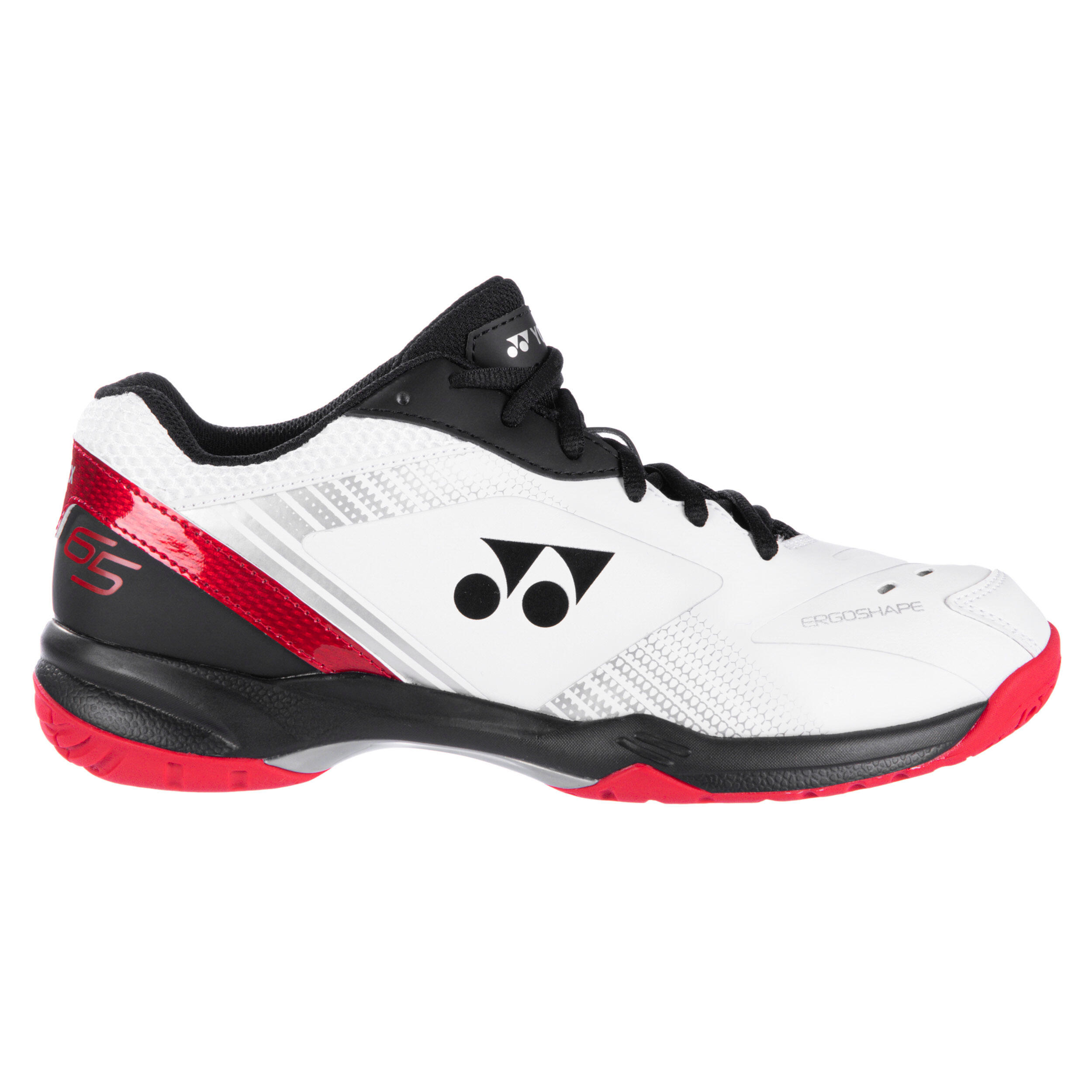 Badminton and Indoor Sports Shoes PC 65 X - White/Red 2/6