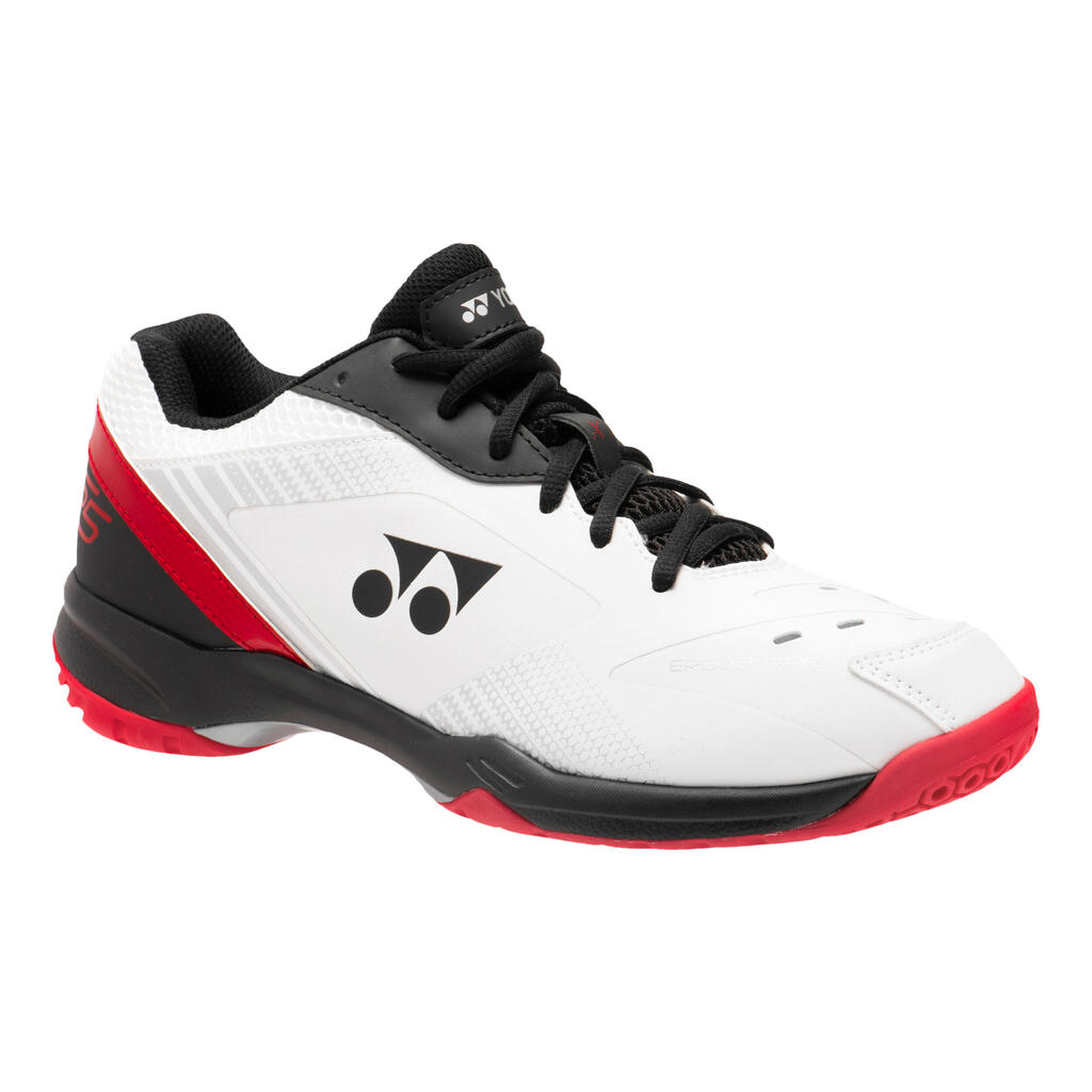 Badmintono ir kitų salės sporto šakų bateliai „PC 65 X“, balti ir raudoni