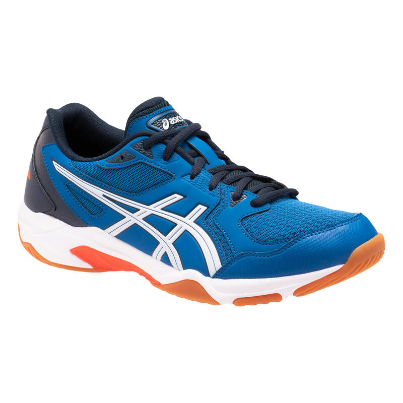 mode Bondgenoot ondernemer ASICS Sportschoenen badminton squash zaalsporten heren Gel-Rocket 10 blauw  wit | Decathlon