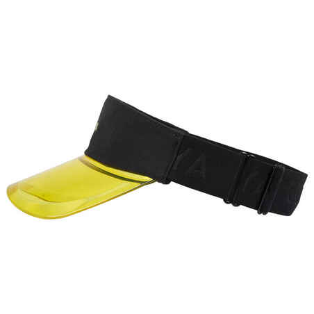 Beachvolleyball Cap offen elastisch Damen/Herren schwarz/gelb
