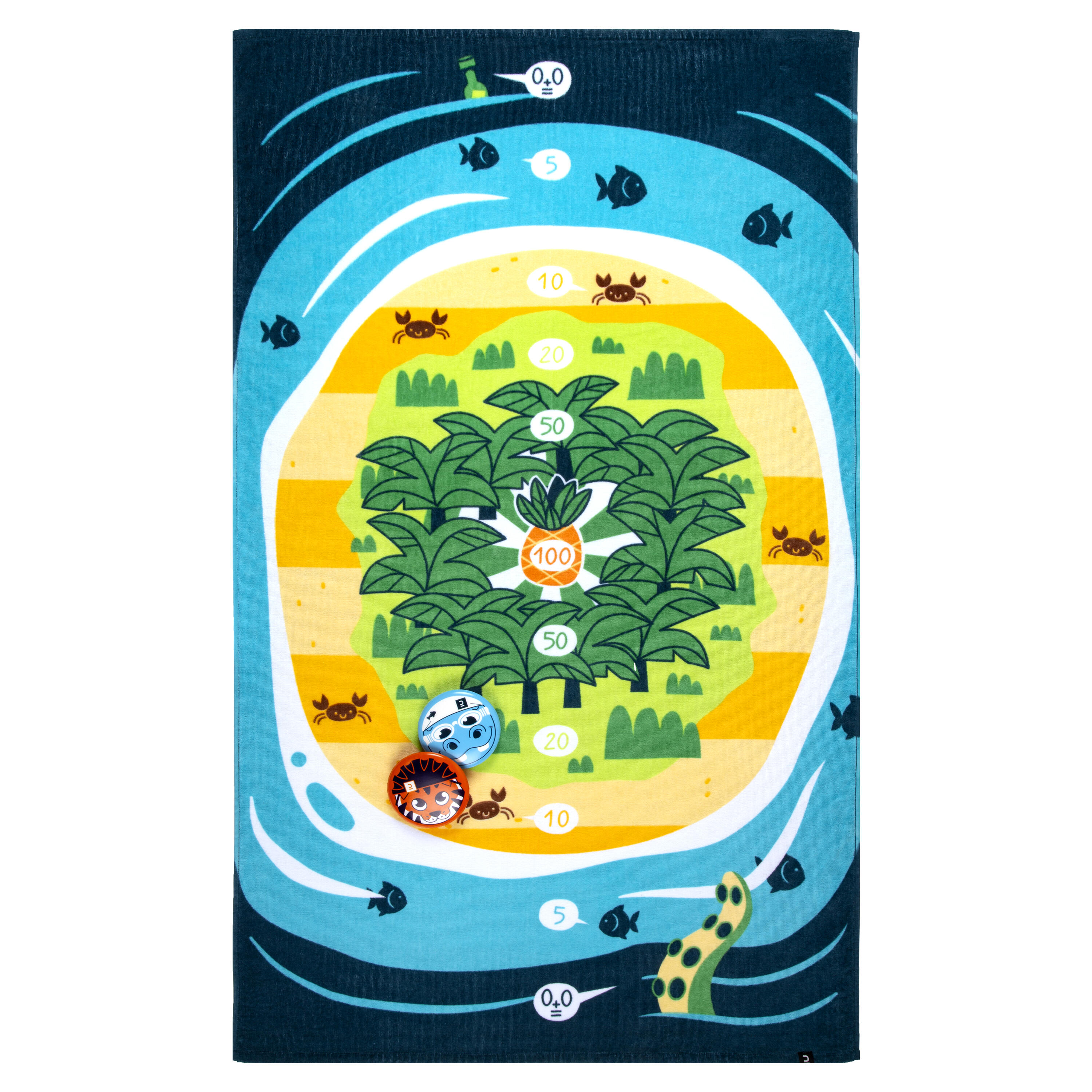 Speelset 2 frisbees en doelhanddoek 7/19