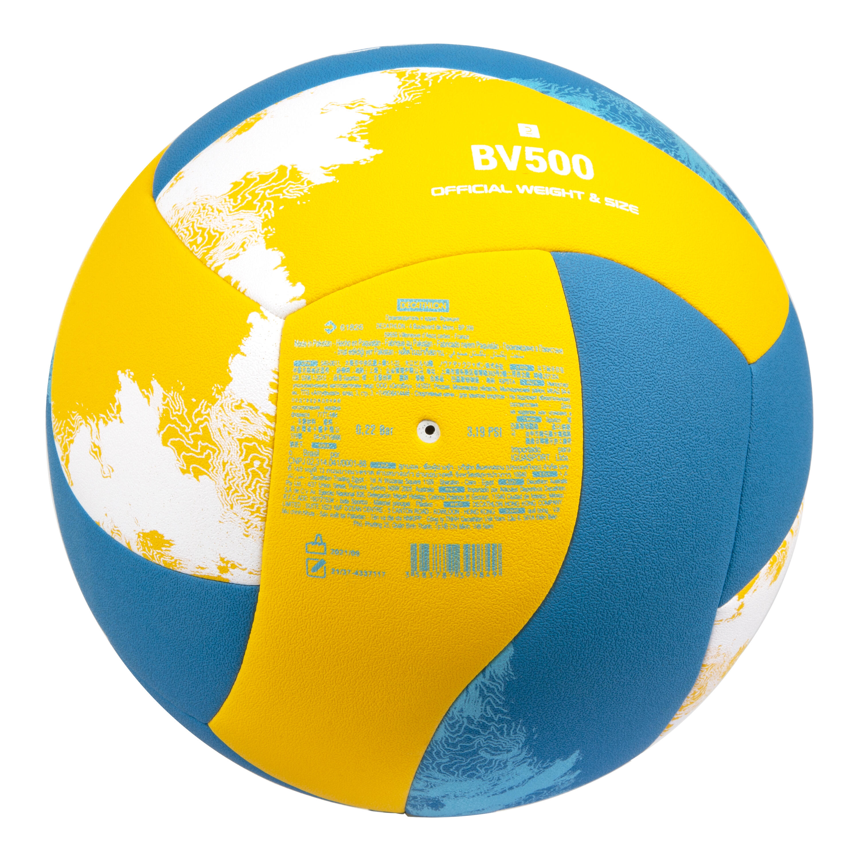 Beachvolleyball Replica Hybrid 500 gelb/blau  8/9