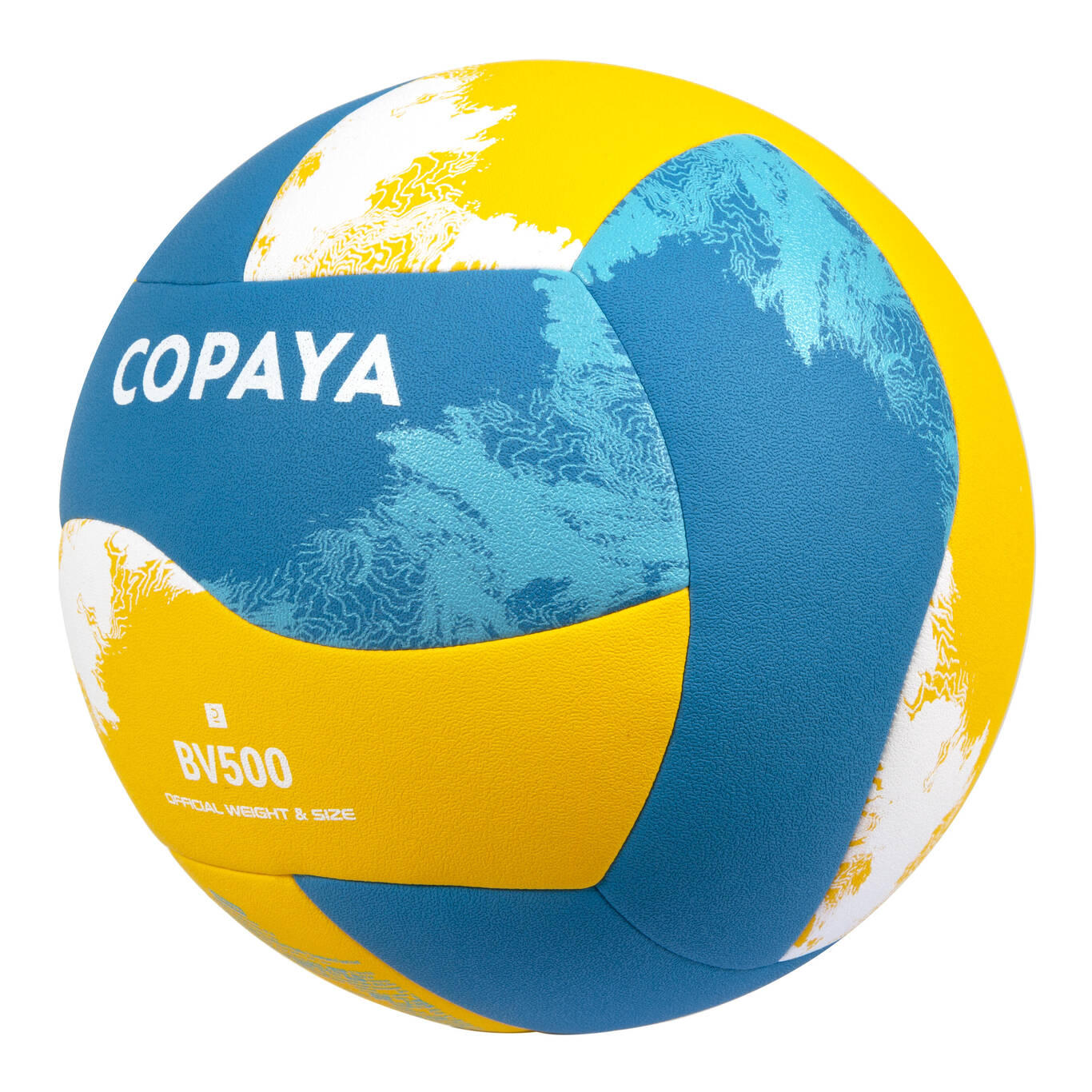 Beach Volleyball Replica Hybrid 500 Yellow/Blue Decathlon