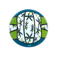 Beach Ball BV100 Fun Size 3 - Palm Tree/White/Green