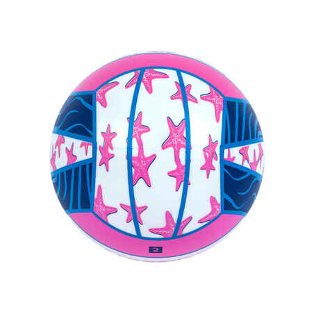 Beach Ball BV100 Fun Size 3 - Blue and Pink Star