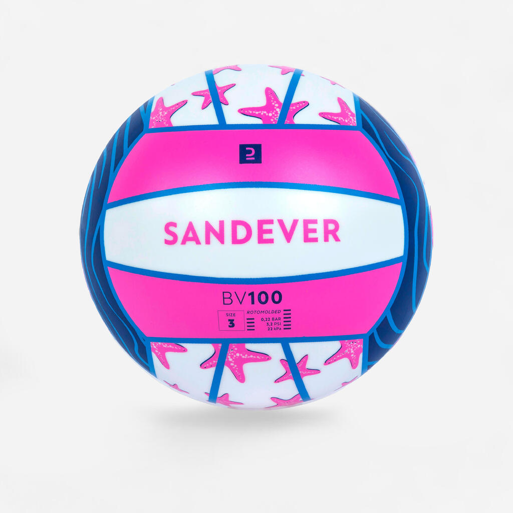 Ballon de plage BV100 Fun Taille 3 Palmier blanc et Vert