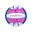 Ballon de plage BV100 Fun Taille 3 Etoile bleu et rose