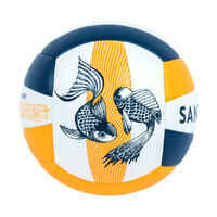 Balón de voleibol playa cosido BV100 Classic talla 5 naranja pez