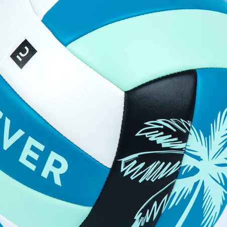כדור עף חופים עם תפרים מידה 5, דגם 100 Classic - כחול דקלים