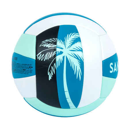 כדור עף חופים עם תפרים מידה 5, דגם 100 Classic - כחול דקלים