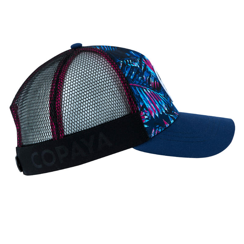 Damen/Herren Beachvolleyball Cap - BVC500 neonblau/rosa
