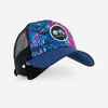 Adult Trucker Style Beach Cap Neon - Blue/Pink