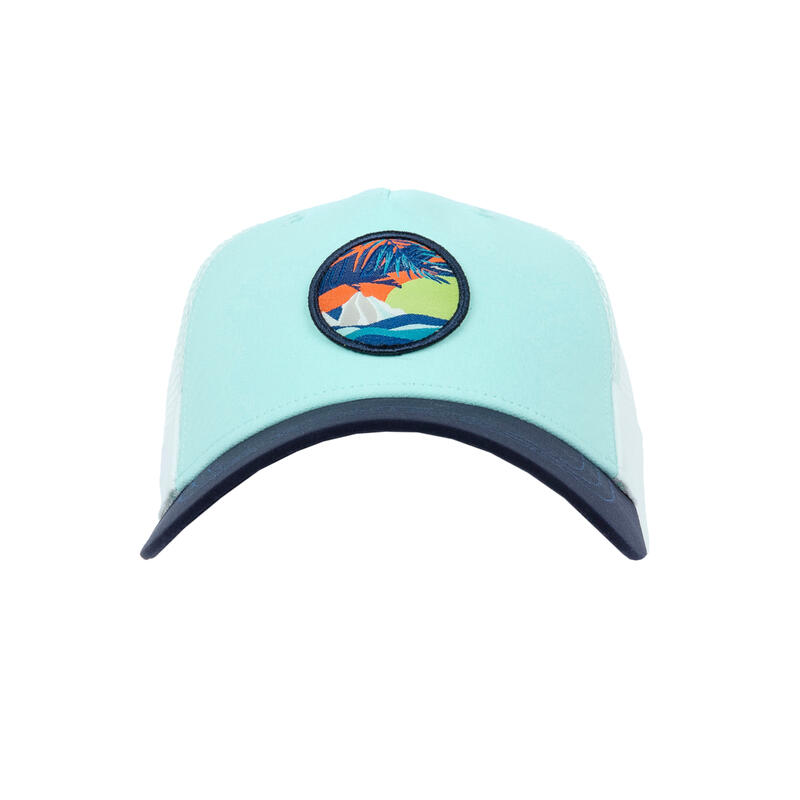 Gorra de vóley playa estilo trucker adulto verde pastel