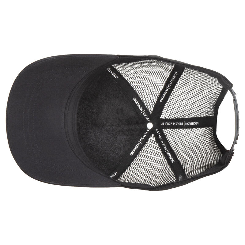 Damen/Herren Beachvolleyball Cap - BVC500 weiss/schwarz